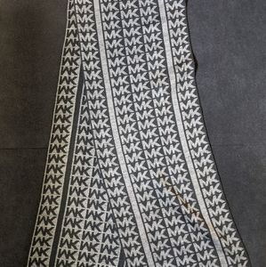 Michael Kors Black & Grey MK Logo Scarf